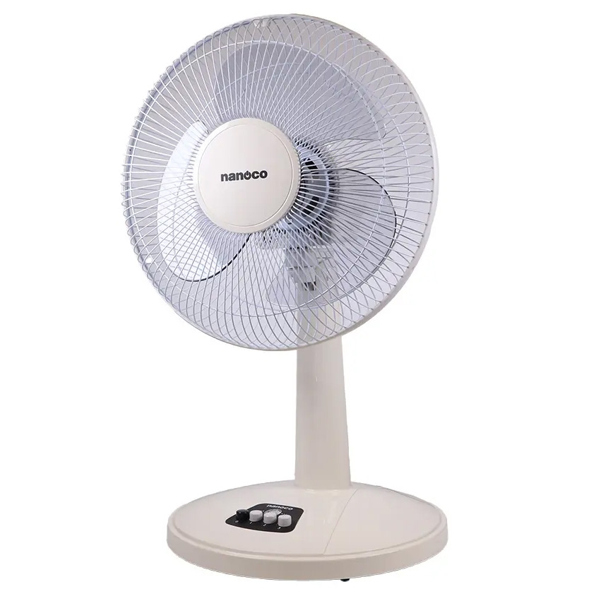 Quạt bàn Nanoco NTF1209BE (màu be, 30W, bạc đạn)
