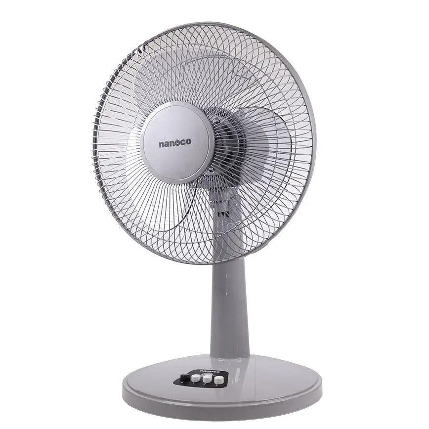 Quạt bàn Nanoco NTF1209G (màu xám, 30W, bạc đạn)