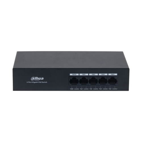 Switch PoE DAHUA DH-PFS3005-4GT-36 (4 PoE Gigabit, 1 uplink Gigabit, 36W)
