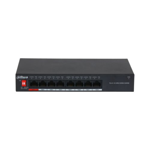 Switch PoE DAHUA DH-PFS3008-8GT-96 (8 PoE Gigabit, 96W)