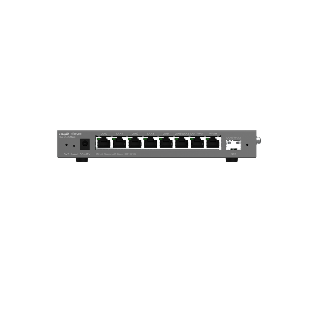 Modem Router Ruijie cân bằng tải RG-EG209GS (600Mbps, 1 SFP, 200 user)