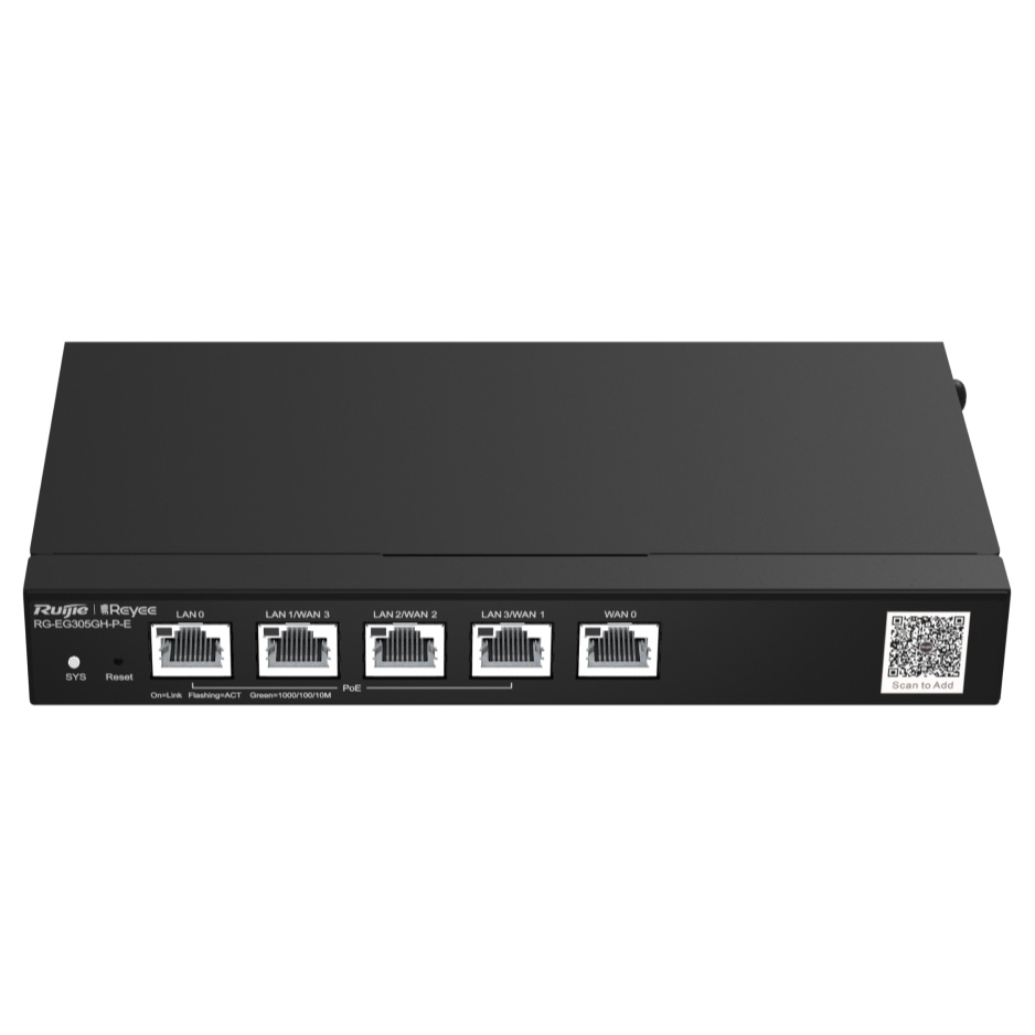 Modem Router Ruijie cân bằng tải RG-EG305GH-P-E (1.5Gbps, 4 PoE, 300 user)