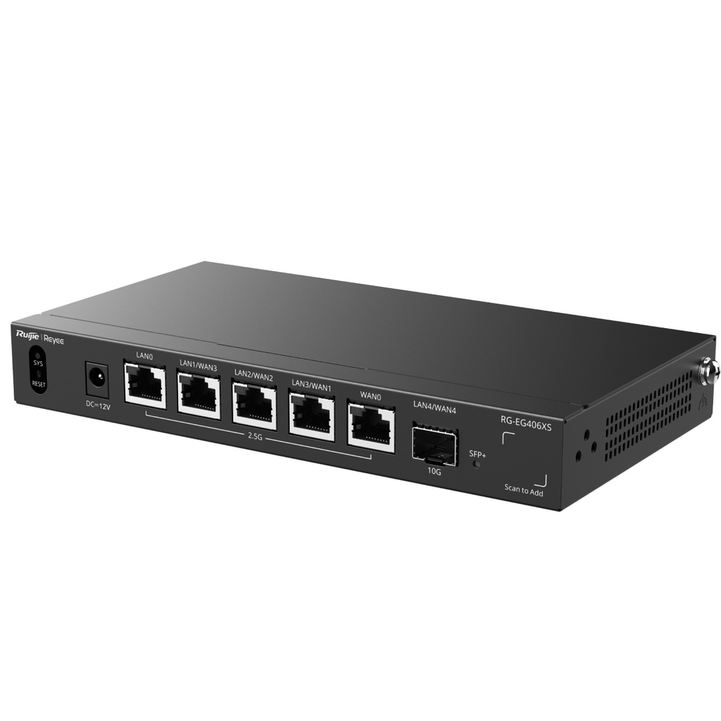 Modem Router Ruijie cân bằng tải RG-EG406XS (5 LAN 2.5GE, 1 SFP 10GE, 400 user)