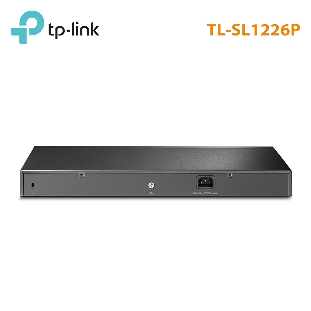 Switch PoE TP-LINK TL-SL1226P (24 PoE, 2 uplink Gigabit, 2 SFP, 250W)