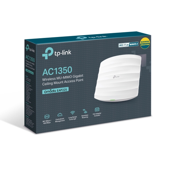 Bộ phát Wifi TP-LINK gắn trần, gắn tường TL-EAP225 (Wifi 5, 1317Mbps, Lan Gigabit)