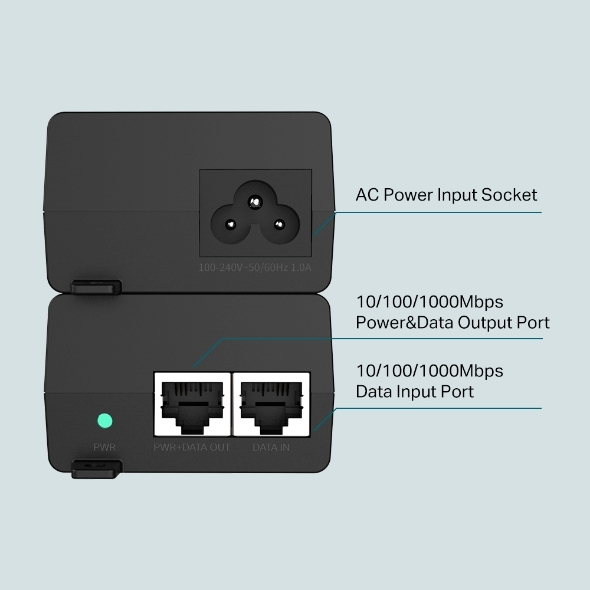 Nguồn PoE+ Injector OMADA TP-LINK TL-POE160S (Gigabit, 30W)