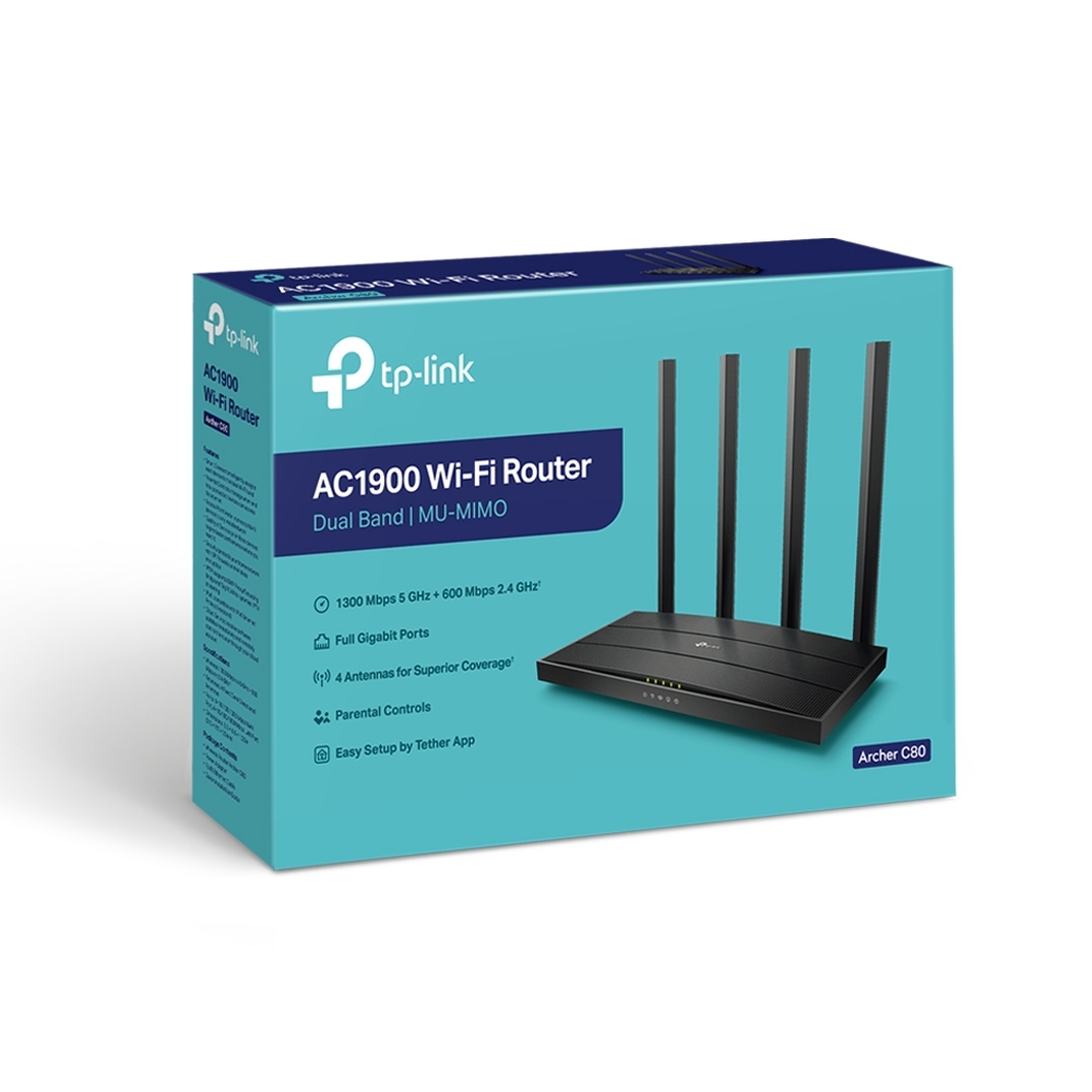 Bộ phát Wifi TP-LINK Archer C80 (WiFi 5 AC1900 4 ăng ten)