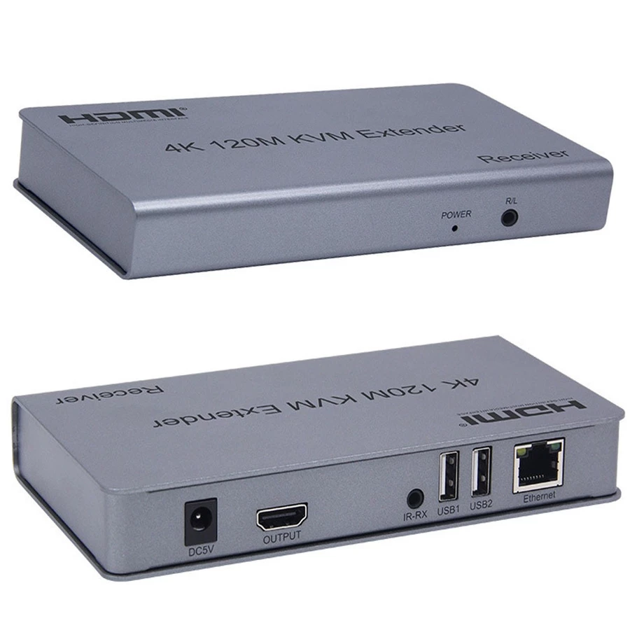 Bộ kéo dài HDMI qua LAN 120m hỗ trợ USB HDMI-LAN-USB-120