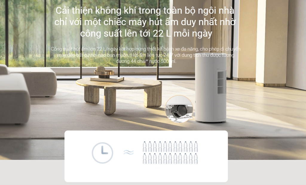 Máy hút ẩm Xiaomi Smart Dehumidifier (22L/ngày)