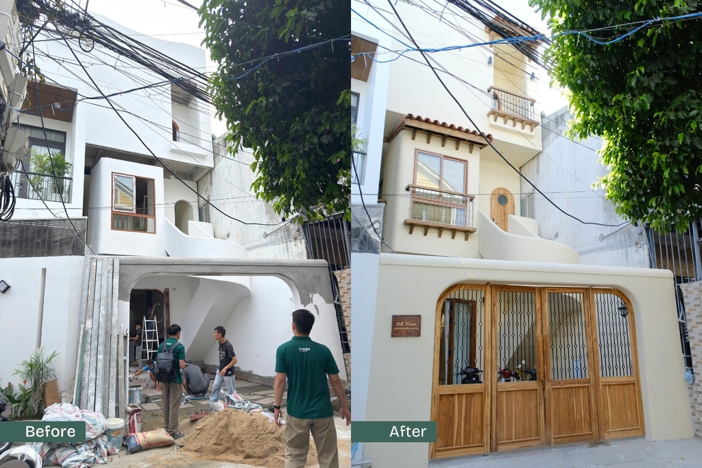 nội thất nhà phố Đà Nẵng phong cách Địa Trung Hải