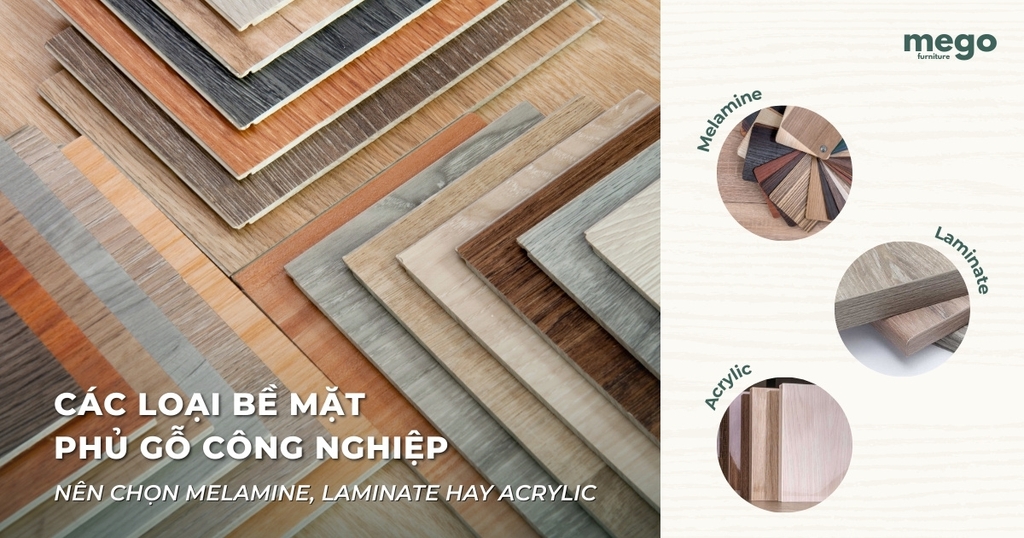 Các loại bề mặt phủ gỗ công nghiệp