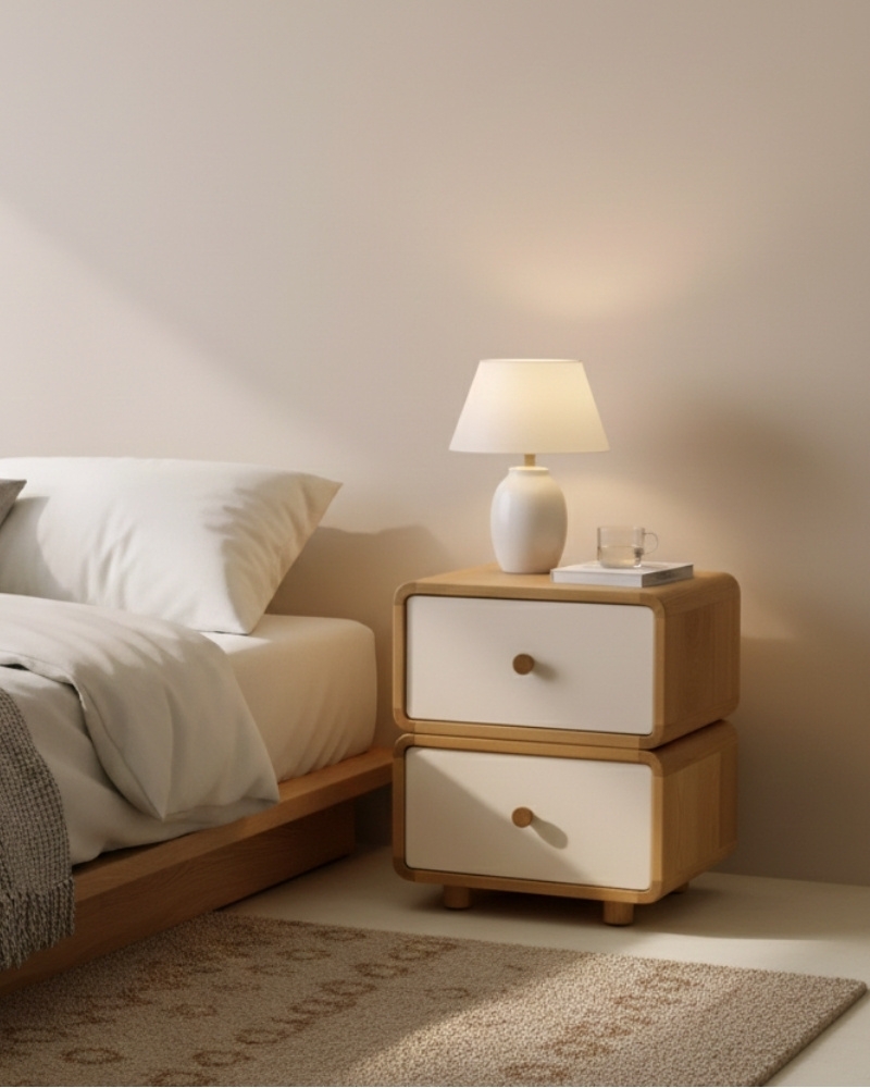 Tủ đầu giường đồng bộ với phòng ngủ