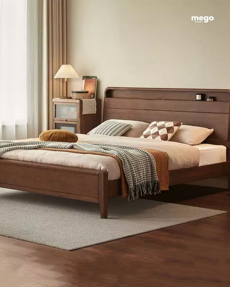 Giường ngủ gỗ tự nhiên