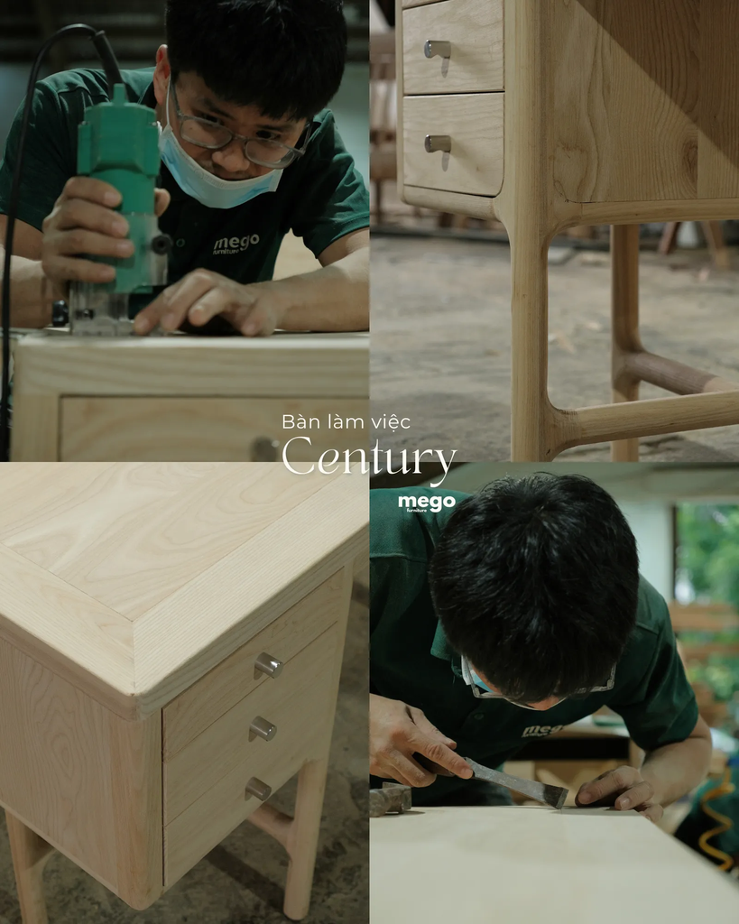 bàn làm việc gỗ tự nhiên