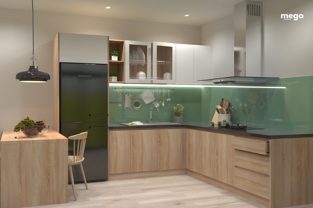 Nội thất bếp phủ Melamine