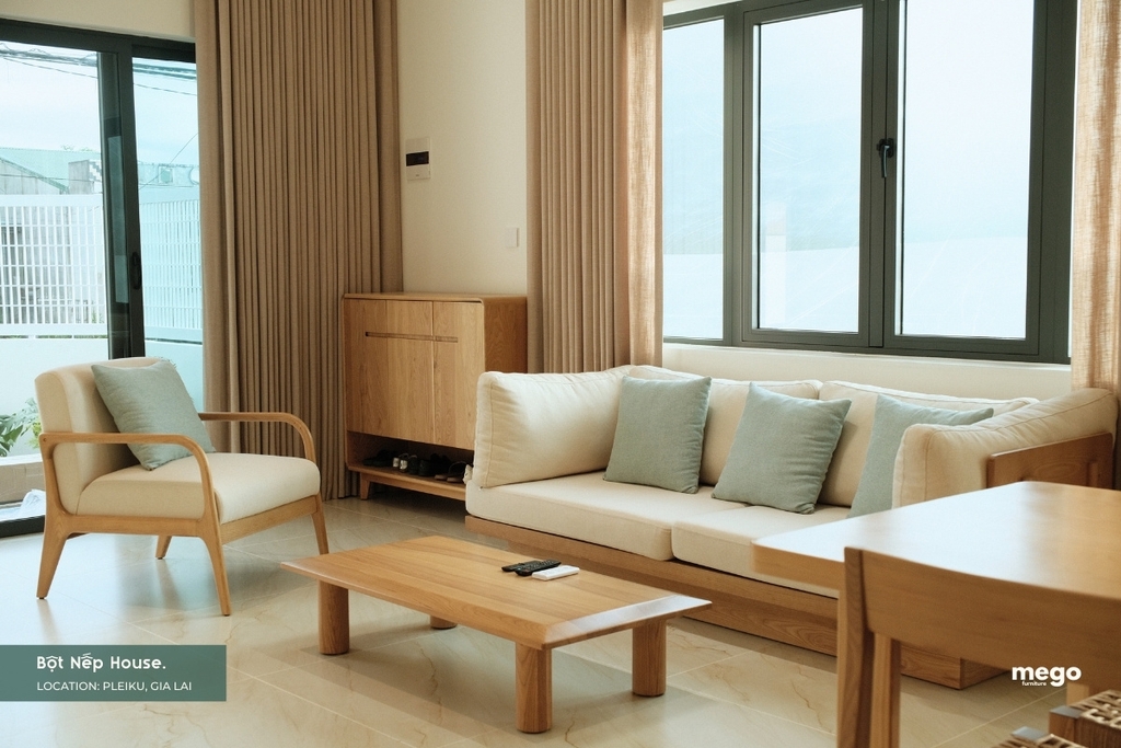 Nội thất gỗ tự nhiên phòng khách