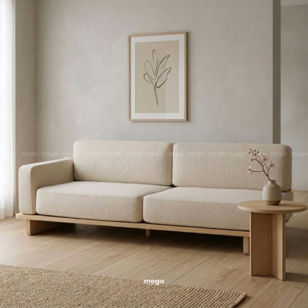 sofa gỗ sồi