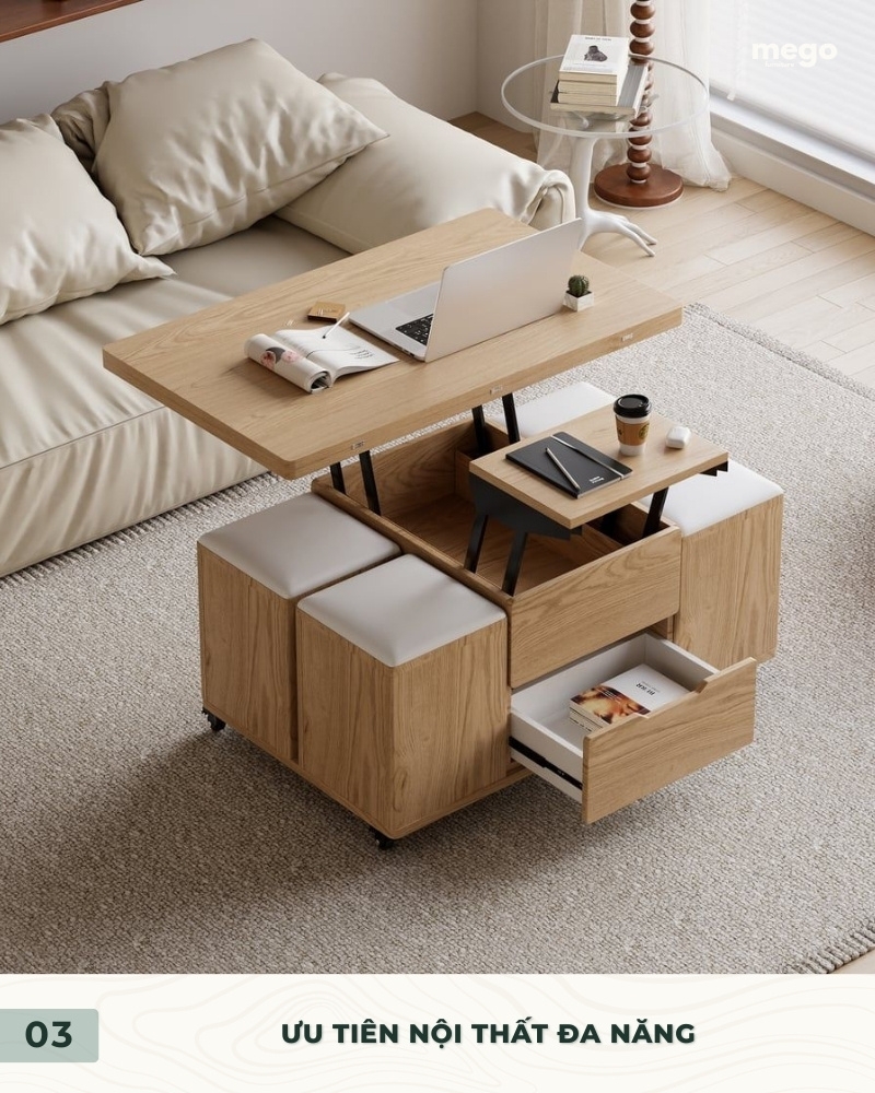 Ưu tiên nội thất đa năng