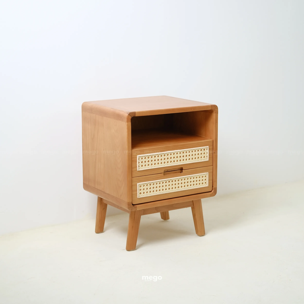 tab đầu giường gỗ tự nhiên tối giản