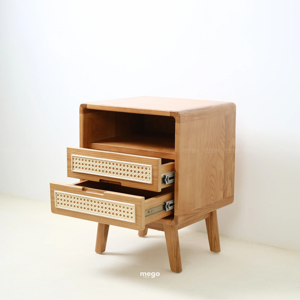 tab đầu giường gỗ tự nhiên tối giản