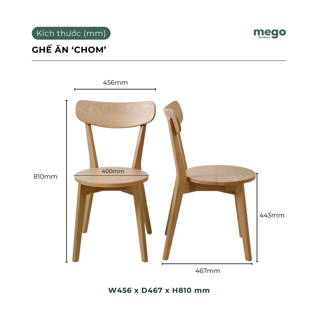 ghế ăn gỗ tối giản