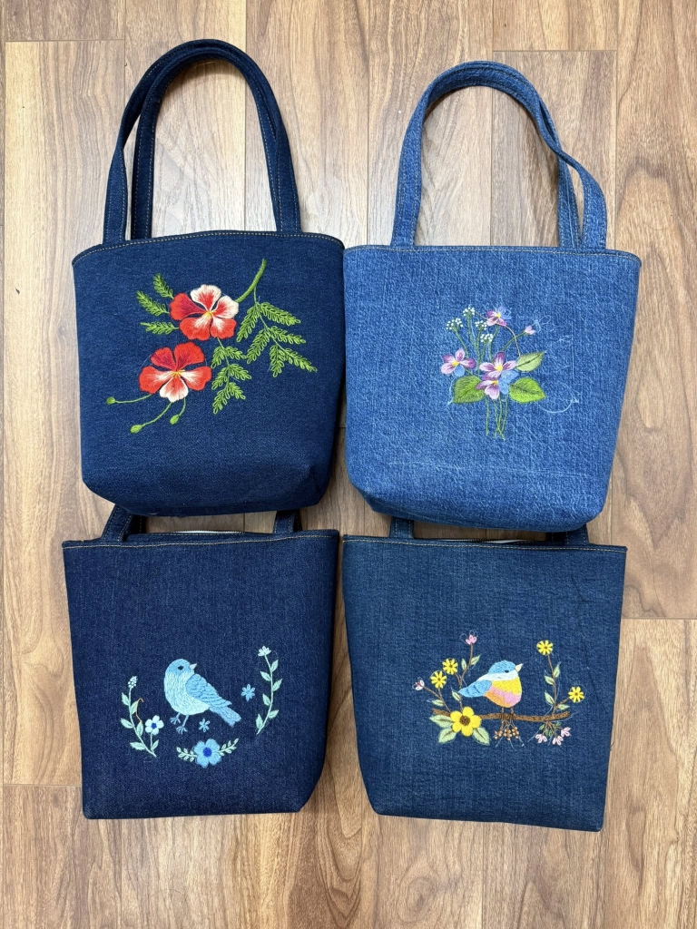 Túi tote s32 thêu hoa 535