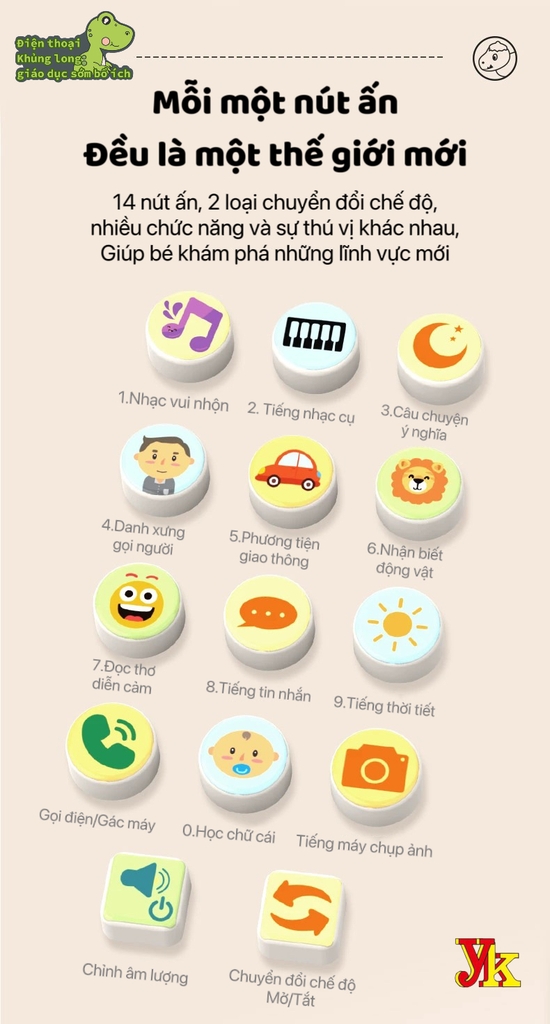 ĐIỆN THOẠI ĐỒ CHƠI HÌNH KHỦNG LONG