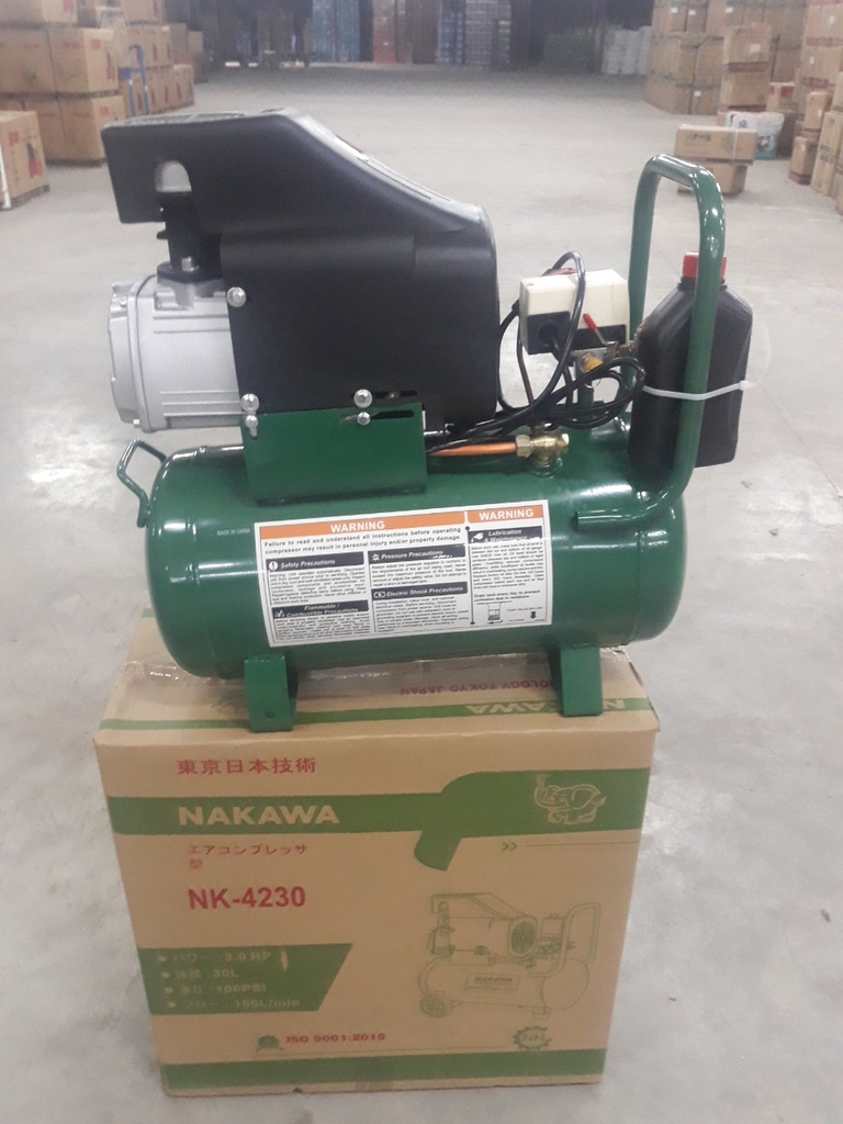 Máy Nén Khí Có Dầu Liền Trục Nakawa 3HP 30L NK-4230