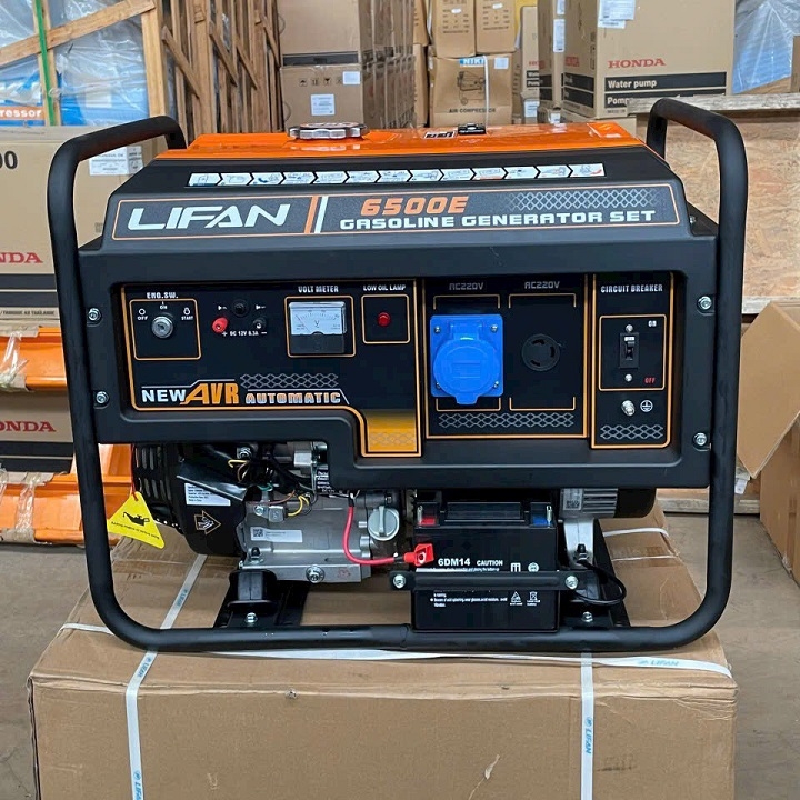 Máy Phát Điện 5Kw Chạy Xăng Lifan LF6500E Đề Nổ