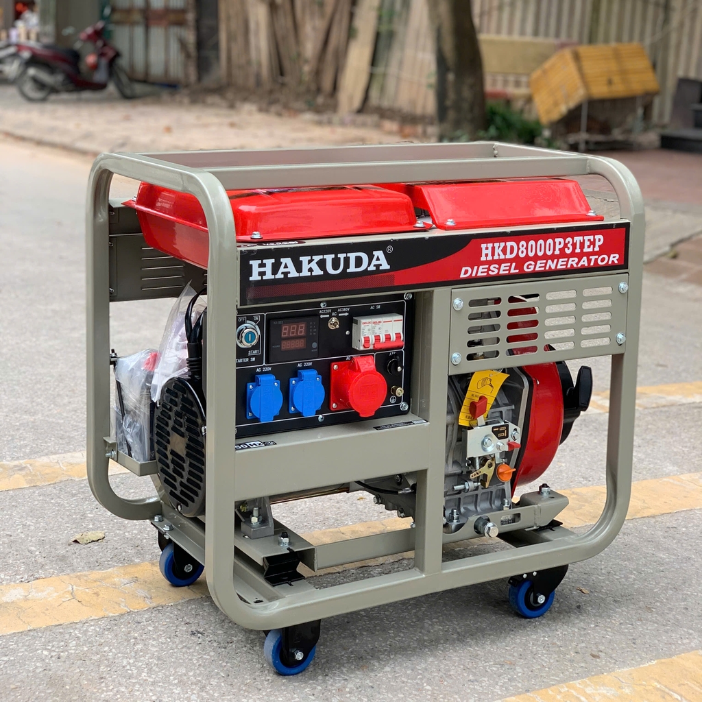 Máy Phát Điện 8KW Chạy Dầu Hakuda HKD8000P3TEP 3 Pha