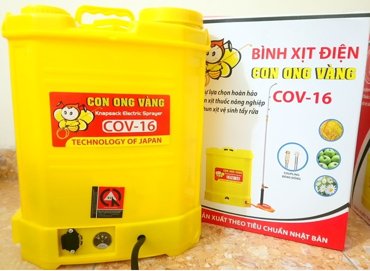 Bình Phun Xịt Điện Con Ong Vàng 16D 16L