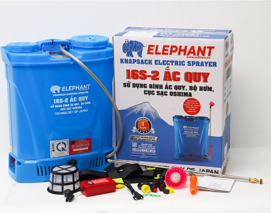 Bình Xịt Điện Đa Năng 16L Elephant 16S