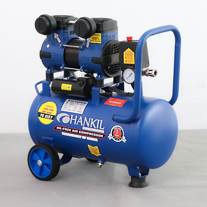 Máy Nén Khí Không Dầu 2HP 24L Hankil 24-2.0
