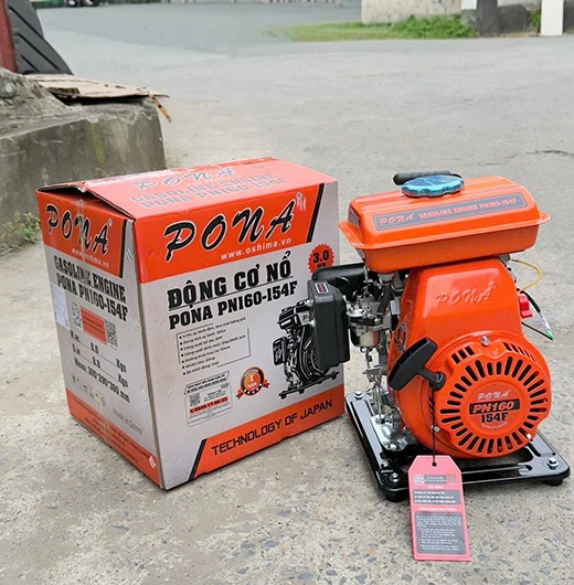 Máy Nổ Pona PN160-154F Cam Chạy Xăng 4 Thì