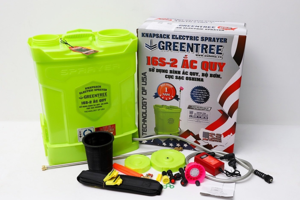 Bình Phun Xịt Điện 16L Greentree 16S-2
