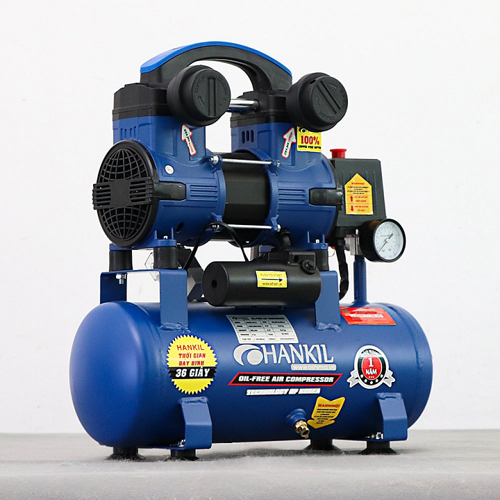 Máy Nén Khí Không Dầu 1.5HP 12L Hankil 12-1.5