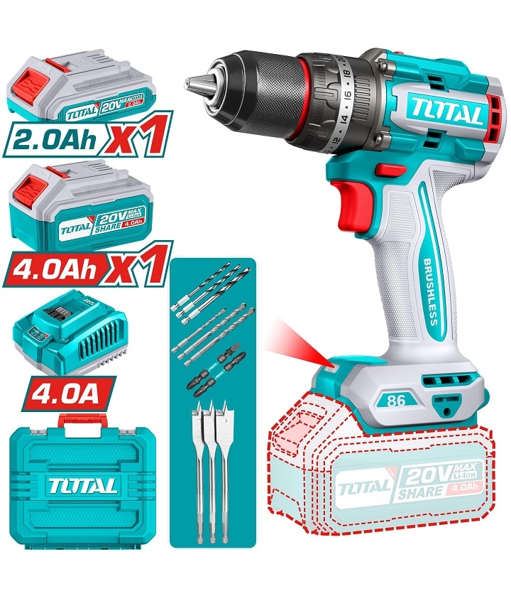 Máy Khoan Pin Total 20V TDRLI2060151