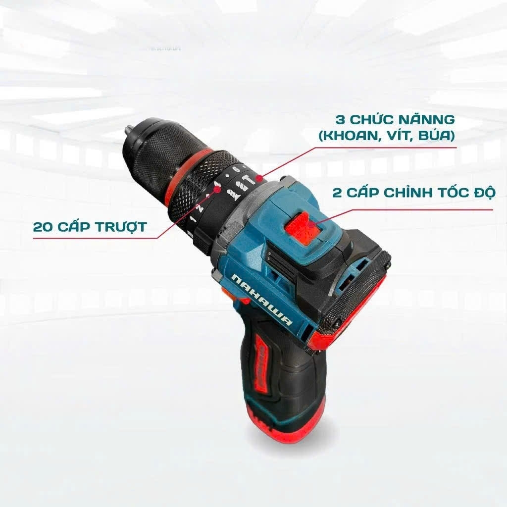 Máy Khoan Pin 3 Chức Năng 16v Nakawa NK-KD1610/60PLUS