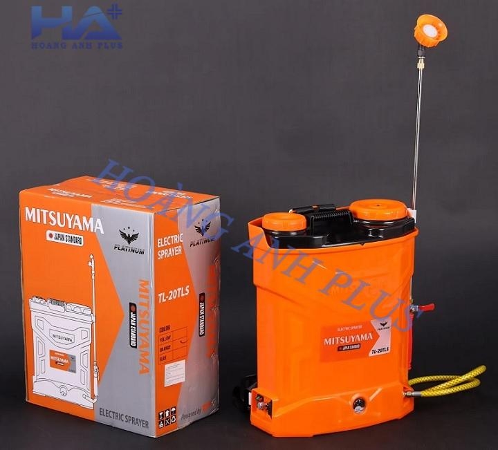 Bình Phun Xịt Điện Mitsuyama 20L TL-20TLS Bơm Đôi Platinum