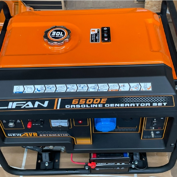 Máy Phát Điện 5Kw Chạy Xăng Lifan LF6500E Đề Nổ