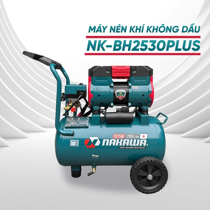Máy Nén Khí Không Dầu Nakawa 1875W NK-BH2530PLUS 30L