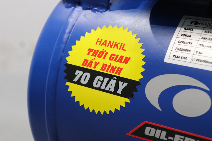 Máy Nén Khí Không Dầu 2HP 24L Hankil 24-2.0
