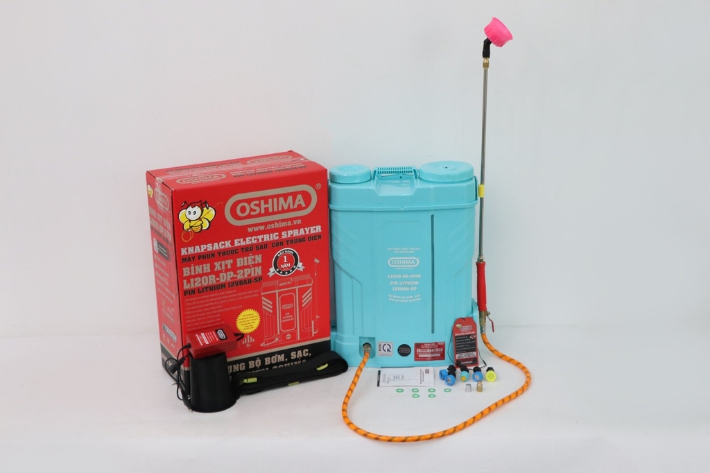 Bình Xịt Điện 20L Oshima Li20R-DP Pin Lithium Bơm Đôi