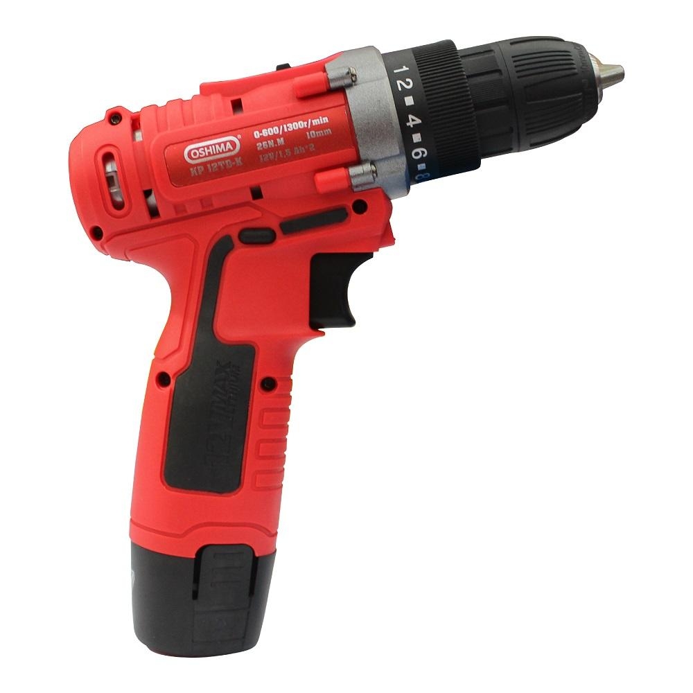 Máy Khoan Vặn Vít Oshima KP12TD-K Đỏ Pin Lithium