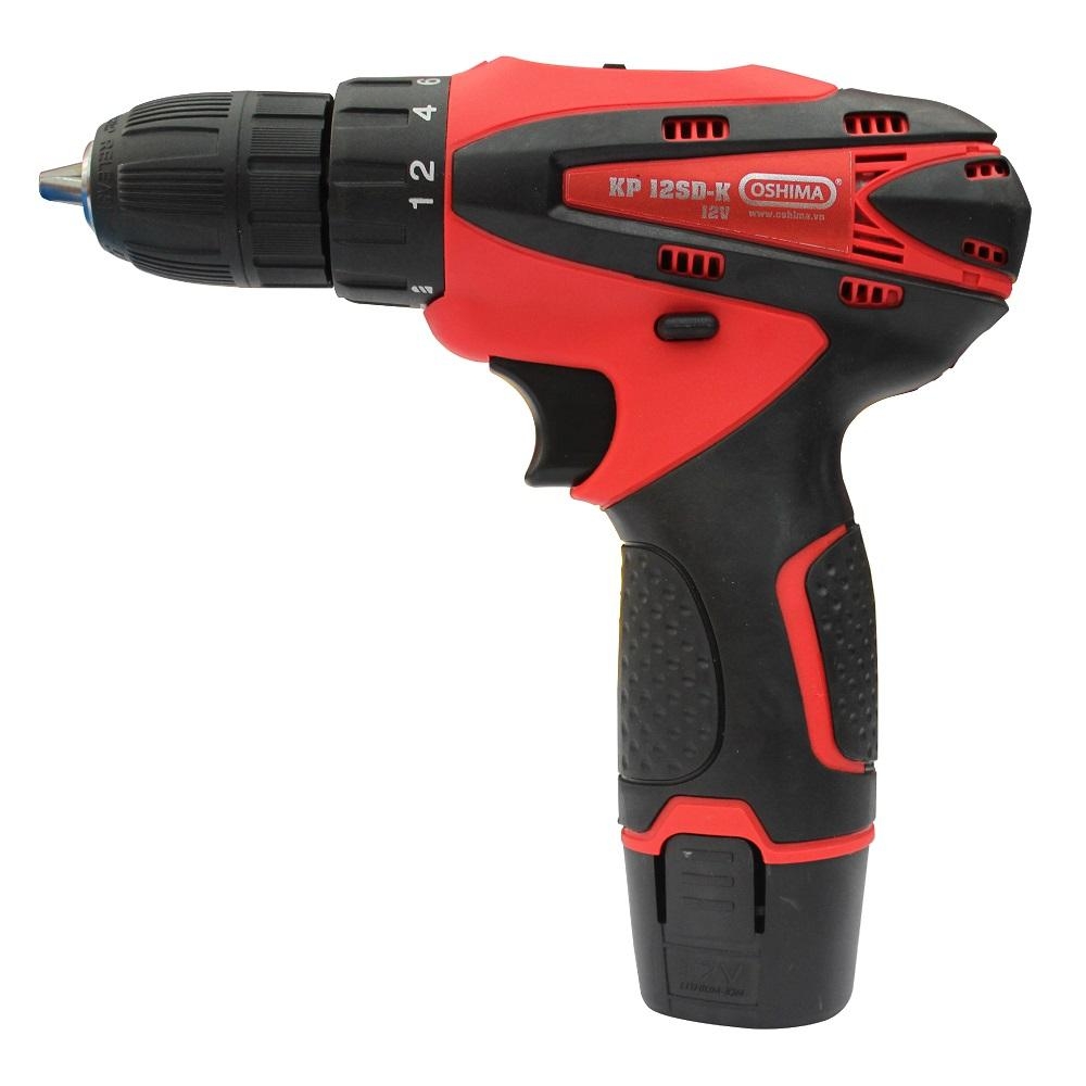 Máy Khoan Vặn Vít Oshima KP12SD-K Đỏ Pin Lithium