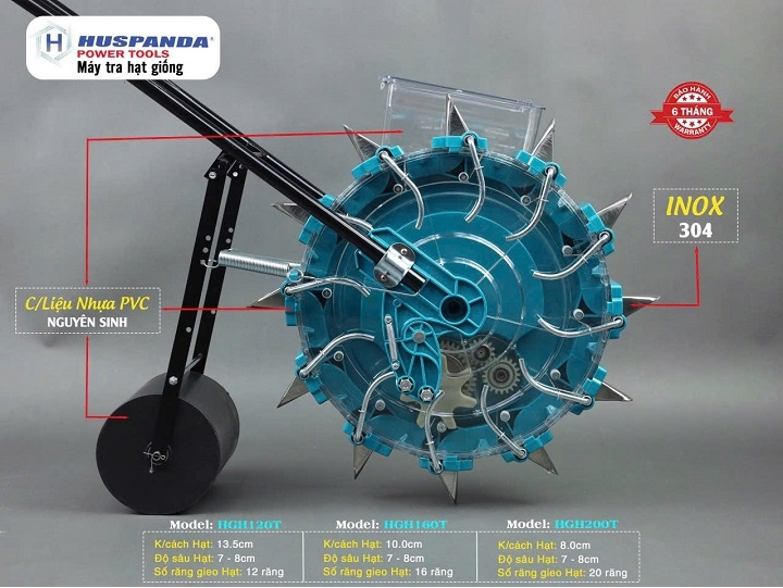 Máy Gieo Hạt Tra Hạt 16 Mỏ HGH160T HUSPANDA