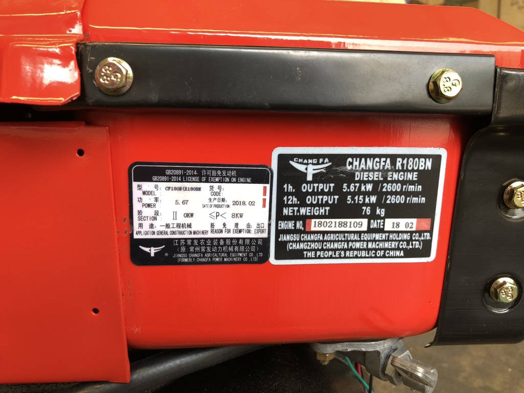 Máy Nổ Động Cơ Dầu Changfa 8HP CF R180BN (D8 Gió Đèn)