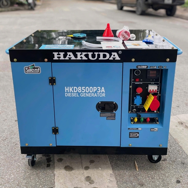 Máy Phát Điện Chạy Dầu 8KW Hakuda HKD8500P3A 3 Pha
