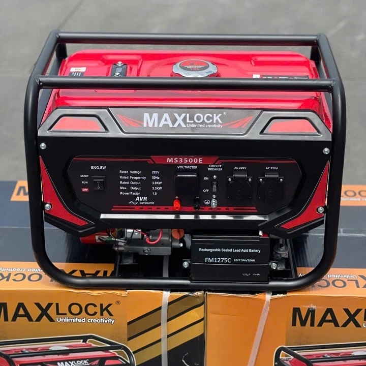 Máy Phát Điện 3KW Chạy Xăng Maxlock MS3500