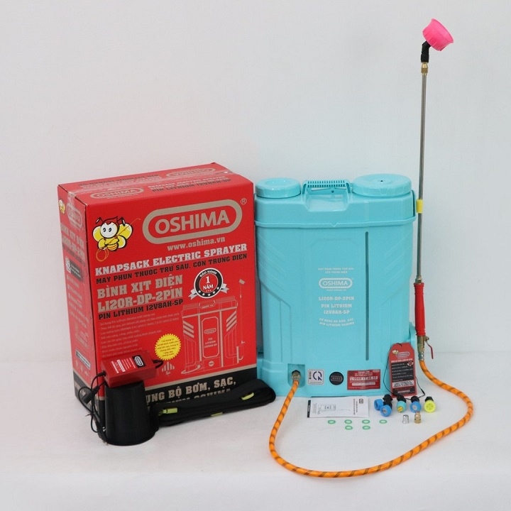 Bình Xịt Điện Bơm Đôi Oshima 20L Li20R-DP Pin Lithium
